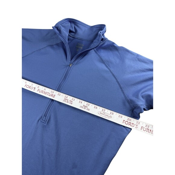 Nike Pro Sweatshirt  Running Yoga Pullover 1/2 Zip Mock Neck Blue XL Activewear - Picture 9 of 11